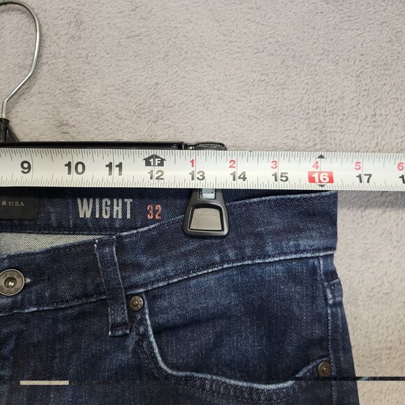 John Varvatos Wight Jeans Mens 32x27 Dark Wash Slim Fit Stretch Denim Distressed - Picture 6 of 13